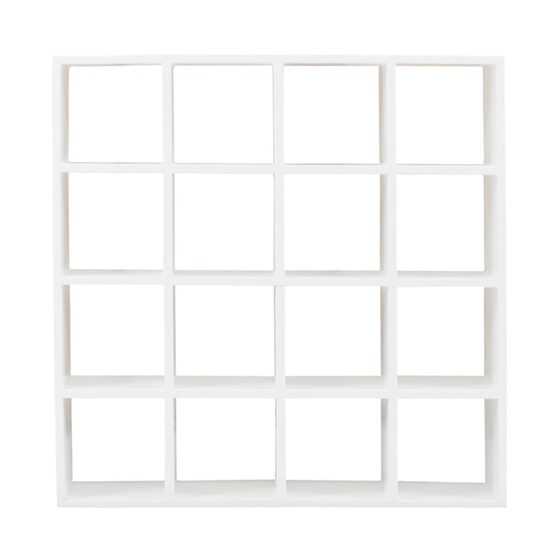 ZPAQI Dollhouse Furniture Accessories Miniature Wooden Shelf 16 Grid Bookshelf Rack