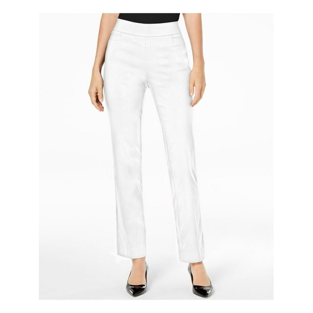 JM Collection - JM COLLECTION Womens White Pocketed Formal Pants Size S ...