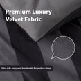 thumbnail image 5 of Regency Heights Queen Size Velvet Striped Comforter Set, 5-Piece Luxury Comforter Bed Set for All Seasons, Black Cozy Bedding Sets with Decor Pillows, 5 of 12