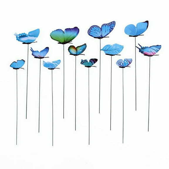 Moocorvic 12Pcs Butterfly Stakes, Garden Butterfly Decor Garden, Waterproof Butterfly Yard Decorations Outdoor Indoor, Patio Plant Pot, Flower Bed, Home Decoration,