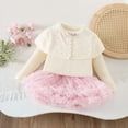thumbnail image 5 of Enjoytime Outfits for Girls Print Long Sleeve Knit Sweater Tulle Skirt 2 Piece Set Kids Toddler Holiday Party Girl Outfit, 5 of 5