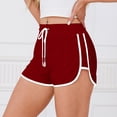 thumbnail image 2 of aidice Womens Athletic Shorts Summer Drawstring Fitting Side Split Elastic Waisted Workout Gym Shorts, 2 of 7