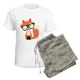 thumbnail image 5 of CafePress - Hipster Red Fox Women's Light Pajamas - Women's Short Sleeve Print T-Shirt and Pants Light Cotton Pajama Set, 5 of 7