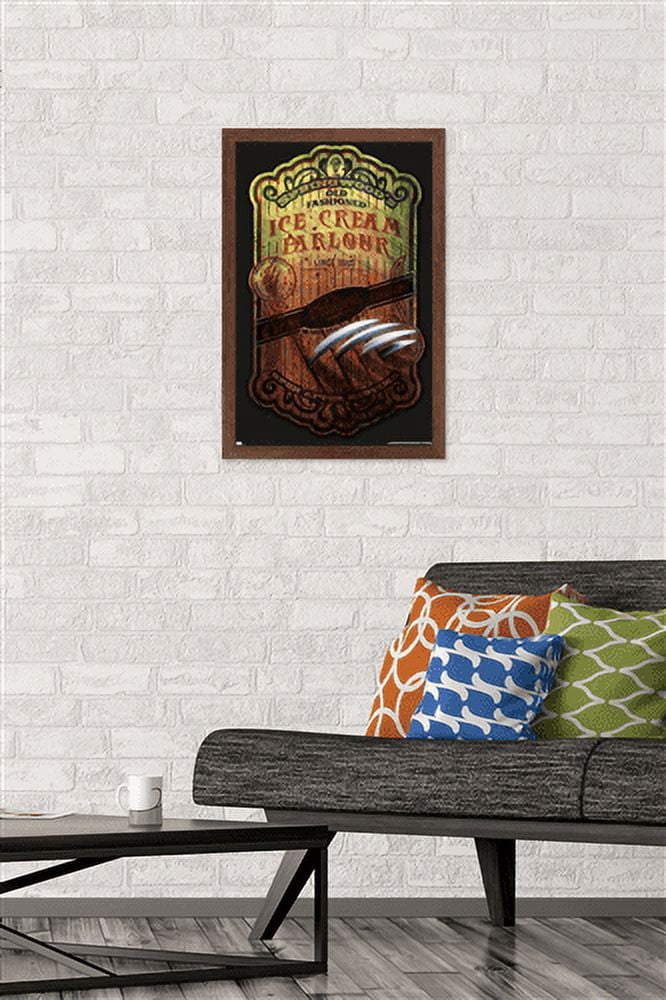A Nightmare on Elm Street - Ice Cream Parlor Wall Poster, 14.725" x 22.375", Framed
