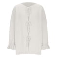 thumbnail image 5 of WRKEKC Chandail Oversize à Col Rond pour Femmes Manches Longues Doux Respirant pour Détente et Week-End Beige P, 5 of 5