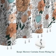 thumbnail image 6 of Pioneer Flower Floral Print Pattern Shower Curtain 72"x84" ,Bathroom Decorative Shower Curtains Set with 12 Hooks,Modern Waterproof Washable Shower Curtain, 6 of 6