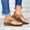 Brown, variant on Patlollav Womens Summer Fashion Casual Hollow Split-toe Woman Herringbone Wedge Sandals