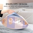thumbnail image 5 of Satin Pillowcase Envelope Closure Pillow Cover Wrinkle-Resistant & Vibrant Print Pastel Colors Happy Pumpkin, 5 of 7