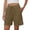 B, variant on High Waist Tie Shorts - Women's Summer Casual Drawstring Shorts with Pockets, Comfortable Loose Fit Bermuda Length (White | S)