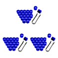 thumbnail image 1 of Scienceny 20 unids/set tapa de tuerca de rueda de coche tapa de tornillo de cubo Universal llantas chapado azul 17mm Type5 NO5, 1 of 6