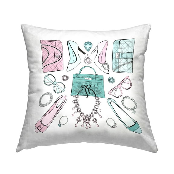 Stupell Industries Pastel Fashion Pattern Decorative Printed Throw Pillow Design by Martina Pavlova