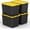 X-LARGE - 24.5" x 16.5" x 16.6", variant on 8 PACK Medium Black & Yellow Storage Bins | Plastic Tote Organizing Container with Secure Latching Lids, Stackable, Extra Strength with Built in Handle | Black and Yellow Bins | 24.5" x 16.5" x 9"