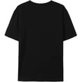 thumbnail image 3 of Camiseta de hombre, cuello redondo, calavera rosa, manga corta, informal, negra, 3 of 7