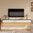 thumbnail image 4 of FloatiCasa 70" Floating TV Stand Wall Mounted Floating TV Shelf for TVs up to 75" Floating TV Console with 3 High Gloss Doors, 4 of 15