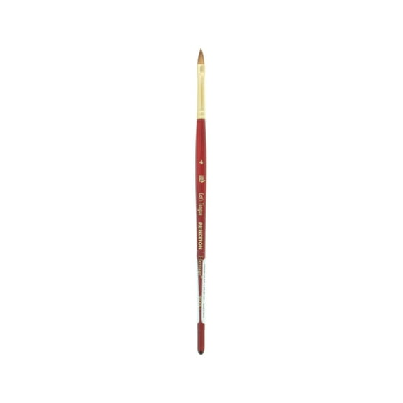 Princeton Brush Heritage Synthetic Sable Watercolor & Acrylic Brush, Cat's Tongue, 4
