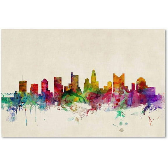 Trademark Fine Art "Columbus, Ohio" Canvas Art by Michael Tompsett