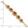 thumbnail image 4 of 14K Yellow Gold Marquise Garnet Bangle (Width 6.3) (Length 7) - Jbsp, 4 of 5