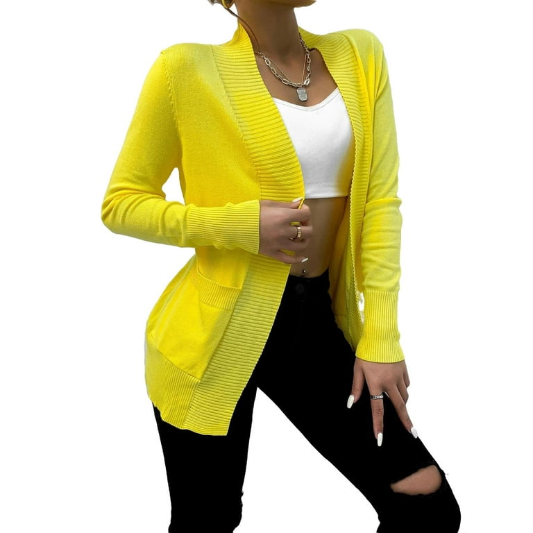 Neon yellow cardigan hotsell
