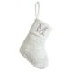 thumbnail image 2 of Calcetines navideños de seda blanca brillante, calcetines con letras de 23 cm, calcetines decorativos para chimenea, colgantes, 2 of 6