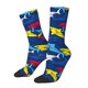 thumbnail image 1 of Balery Cartoon Shark Calcetas Largas con Estampado para Hombre y Mujer – Suaves y Transpirables, Talla Única (US 5-11), 1 of 6