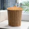 thumbnail image 6 of Raindrops Round Imitation Rattan Lid Replacement Cover for Trash Basket, 6 of 8