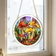 thumbnail image 6 of Iridescent Mushroom Acrylic Puzzle Suncatcher DIY Assembly Color Refraction Hanging Ornament Window Wall Decor Gift for Home Bedroom Balcony,A, 6 of 6