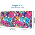 thumbnail image 6 of XL Large Gaming Mouse Pad, Extended Keyboard Pad for Women with Stitched Edge, Non-Slip Waterproof Full Big Long Mousepad for Laptop Computer for Office Decor (Abstract Urban Graffiti, 31.5 X 11.8 In), 6 of 6