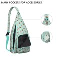 thumbnail image 3 of Floral Dog Sling Backpack - Cute Pet Lover Gift, Fashionable Shoulder Pack with Layered Storage for Travel, 3 of 4
