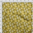 thumbnail image 4 of oneOone Cotton Silk Yellow Fabric Florals Sewing Material Print Fabric By The Yard 42 Inch Wide, 4 of 4
