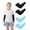 2 Black + 2 Blue, variant on VNLEXMC 4/6 Pairs Arm Sleeves for Kids – Sun Protection Cooling Compression Sleeves for Boys,Girls & Youth,Sports,Gardening
