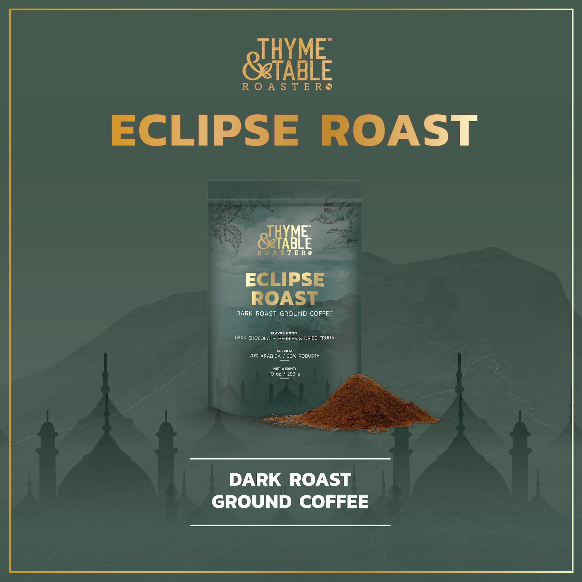 (3 pack) Thyme & Table Ground Coffee, Eclipse