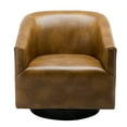 thumbnail image 5 of Comfortable Camel Faux Leather Chair - Swivel Functionality 22.75"w X 22.5"d 18.25"h Cover, 5 of 5
