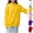 Yellow, variant on SBYOJLPB Women's Hooded Sweatshirts with Pokect Solid Color Design Long Sleeved Hoodie Sweatshirt Casual Top