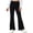 Black, variant on WQNVRNR Girls Flared Pants Elastic High Waist Ruffle Hem Slimming Casual Kids Long Pants Pink 8 Years