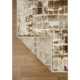thumbnail image 2 of 2â€™ x 8â€™ Brown Beige Abstract Tiles Distressed Runner Rug, 2 of 4
