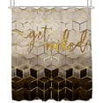 thumbnail image 6 of Cool Gold Get Naked Shower Curtain 72Wx72H inch Ombre Brown Marble Shower Curtain for Bathroom Set Fabric Abstract Bath Curtains Modern Geometric Bath Accessories Men Luxury Art Home Decor, 6 of 6