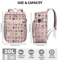 thumbnail image 3 of Travel Cooler Bag - Pink French Bulldog Flowers Florals Camping Beer Cooler Backpack with Bottle Opener- Waterproof Insulated Picnic Backpacks - Cooler Bag for Beach, 3 of 6