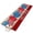 Red, variant on 4th of July Round Living Room Rugs 3.3 ft, USA Ribbon Bow America Map Daisy Vintage Washable Area Rug with Non-Slip Sturdy Edge Binding Round Front Door Mat Floor Carpet for Entryway