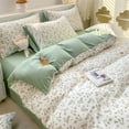 thumbnail image 1 of Juego de cama coreano floral retro, 100% algodón suave funda nórdica-sin insertar, 1 of 7