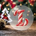 thumbnail image 3 of Moocorvic Round Christmas Ornaments with Initial Letter, Christmas Tree Decorations Xmas Gifts Keepsake, Clear(L), 3 of 6