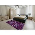 thumbnail image 5 of Ahgly Company Machine Washable Indoor Round Transitional Orchid Purple Area Rugs, 3' Round, 5 of 7