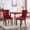 Burgundy, variant on Leumius Dining Chairs Set of 2, Velvet Upholstered Kitchen Side Chairs with Ring Pull Trim and Button Back, Solid Wood Luxury Dining Room Chair for Living Room, Bedroom, Kitchen, Black