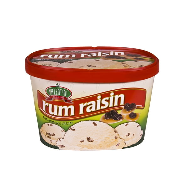 Valentini Rum Raisin Ice Cream, 48 oz