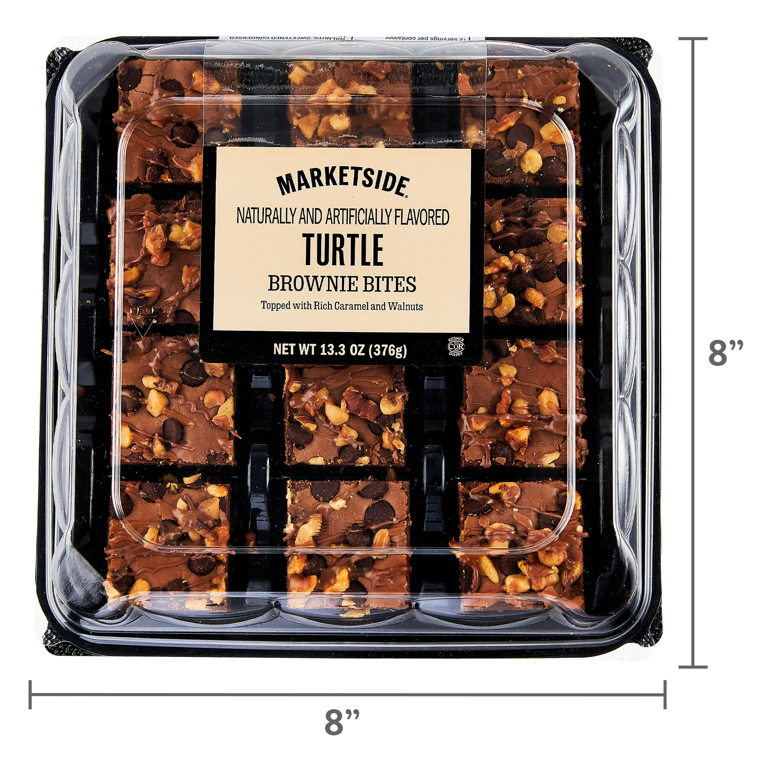 Marketside Bite-Sized Turtle Chocolate Brownies 13.3 oz 12 Count