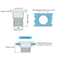thumbnail image 2 of Unique Bargains M6 Half Hex Body Rivet Nuts, 60 Pack 304 Stainless Steel Flat Head Threaded Insert Nuts for Metal, Plastic, 2 of 5