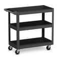 thumbnail image 1 of Costway 3-Tier Metal Utility Cart 400 lbs Storage Service Trolley Tool Storage Black, 1 of 9