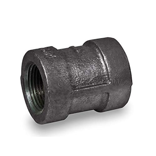 BMCPL200 2" STRAIGHT MALLEABLE IRON COUPLING W/BLACK COATING AND W/BANDED ENDS 