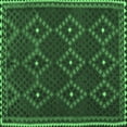 thumbnail image 1 of Ahgly Company Indoor Square Oriental Emerald Green Traditional Area Rugs, 5' Square, 1 of 4