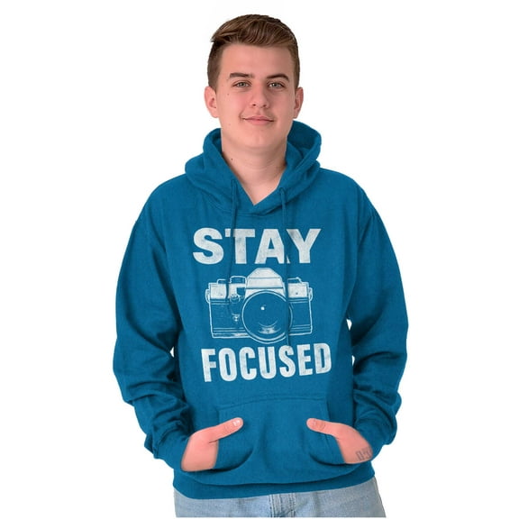 Stay Focused Photographer Camera Pun Hoodie Sweatshirt Women Men Brisco Brands 2X