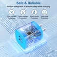 thumbnail image 2 of USB C Charger Fast Charging, 2.1A Dual Port Type C Charger Block with 2pcs Type C Cable 6FT, USB C Brick Cube Wall Charger Adapter Plug Charger Station Power Base Phone Charger Cords, Blue, 2 of 7